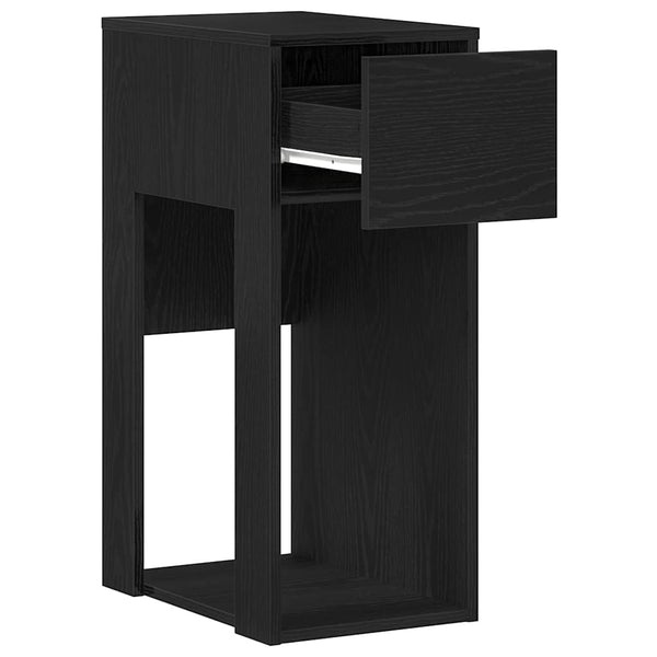 Computerschrank mit Schublade, Schwarz, 30x44x74 cm