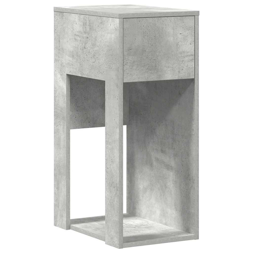 Computerschrank Betongrau mit Schublade