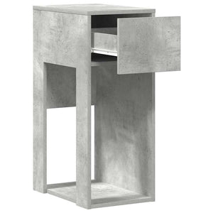 Computerschrank Betongrau mit Schublade