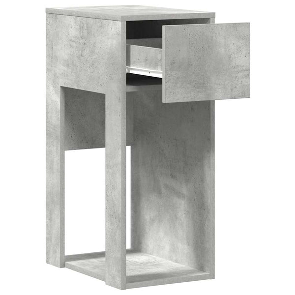 Computerschrank Betongrau mit Schublade