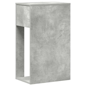 Computerschrank Betongrau mit Schublade