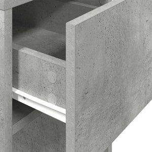 Computerschrank Betongrau mit Schublade