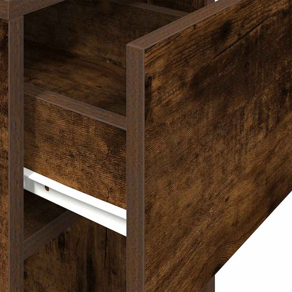Computerschrank Räuchereiche mit Schublade