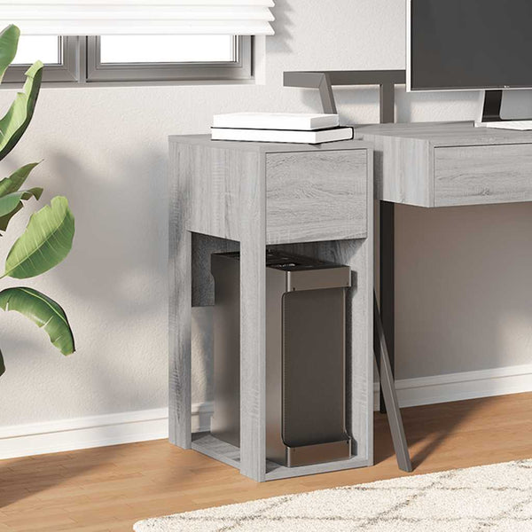 vidaXL Armoire d'ordinateur avec tiroir Gris Sonoma 30x44x74 cm