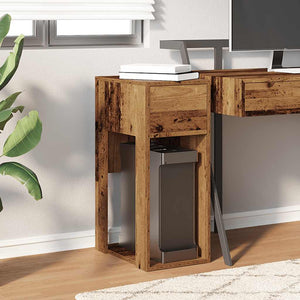 Computerschrank Altholz-Optik mit Schublade