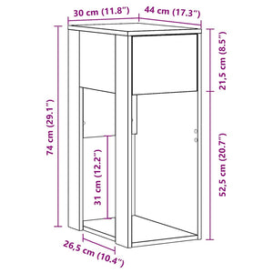 Computerschrank Altholz-Optik mit Schublade