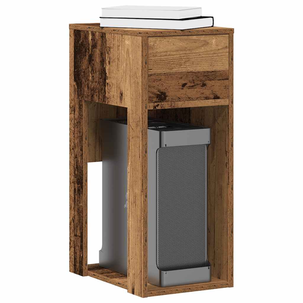 Computerschrank Altholz-Optik mit Schublade