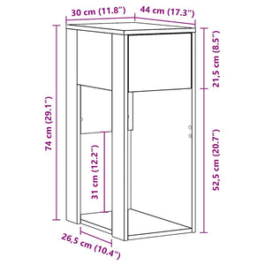 Computerschrank Artisan-Eiche mit Schublade
