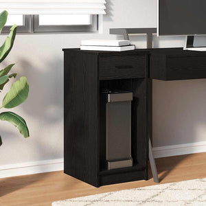 vidaXL Meuble informatique avec tiroir Noir 35x45x77 cm