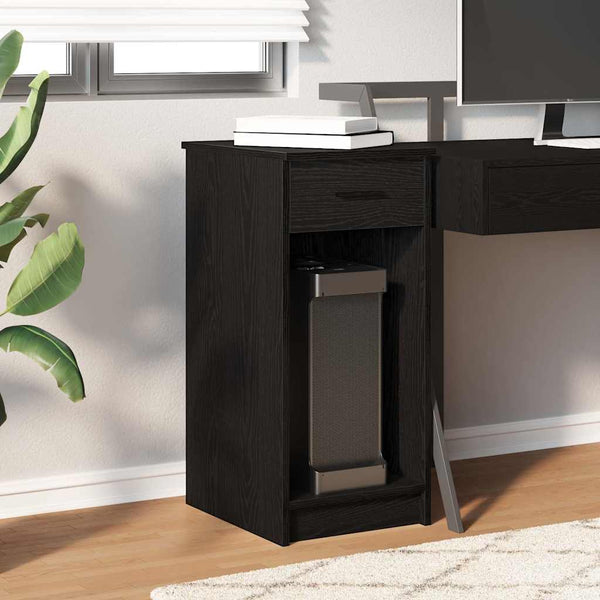 vidaXL Meuble informatique avec tiroir Noir 35x45x77 cm