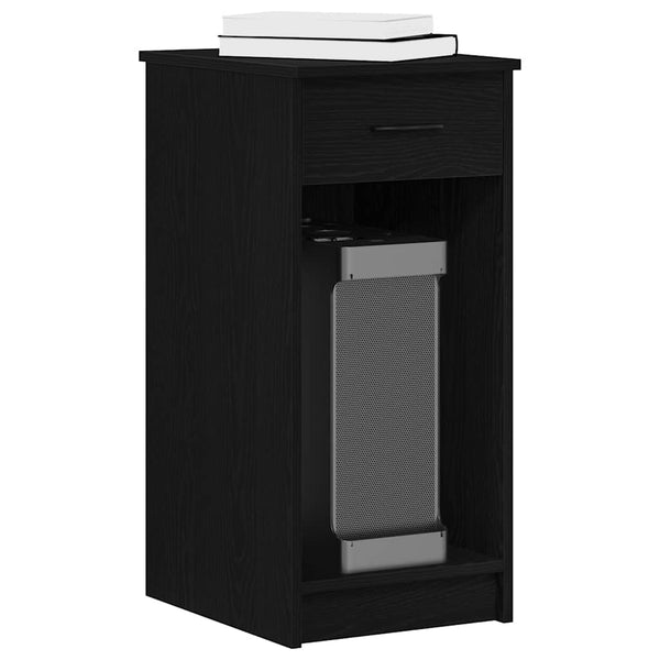 vidaXL Meuble informatique avec tiroir Noir 35x45x77 cm