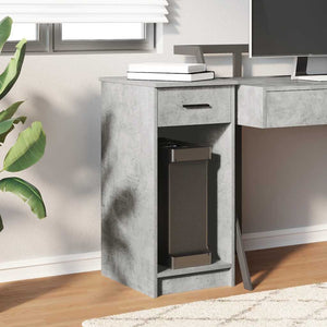 Computerschrank Betongrau mit Schublade