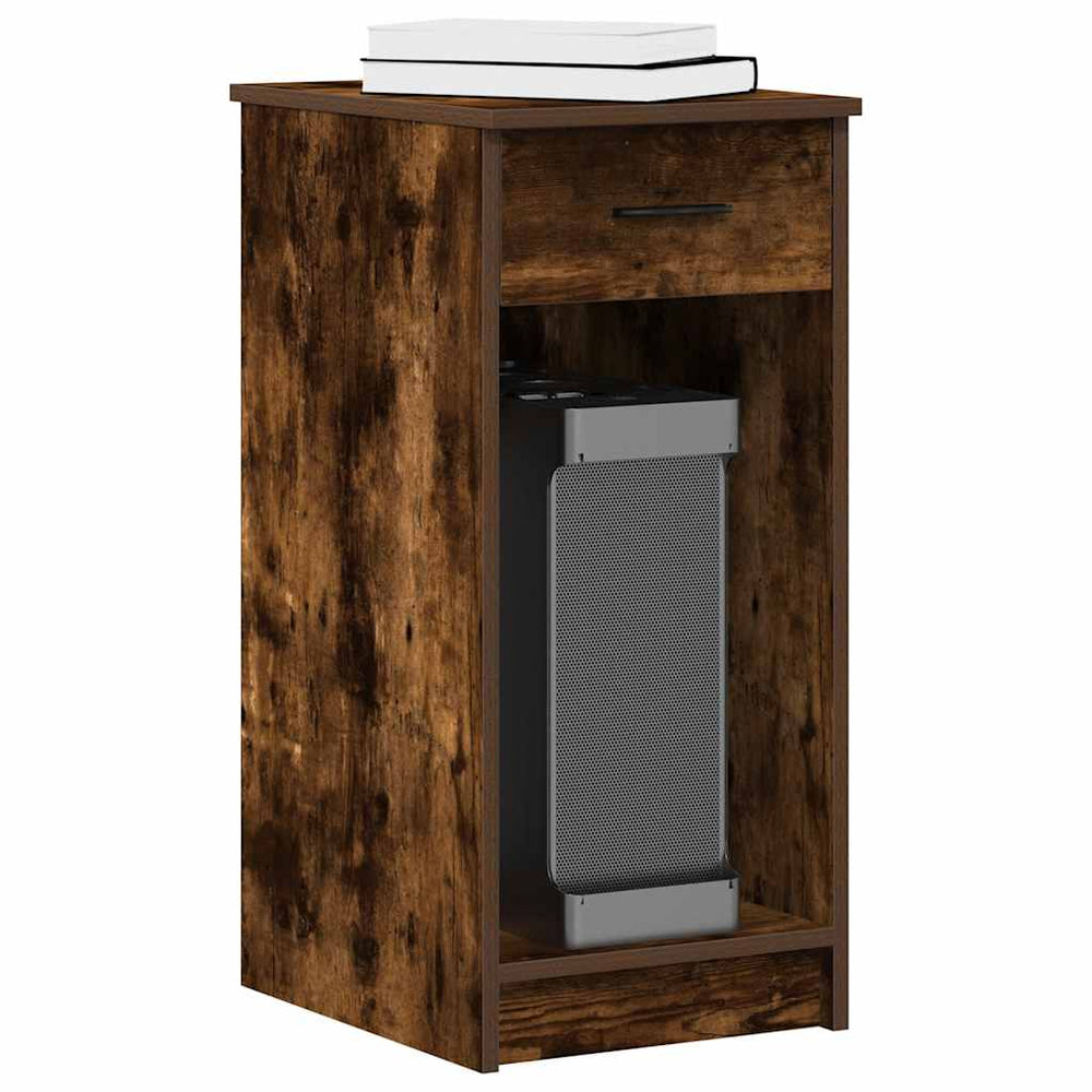 Computerschrank Räuchereiche mit Schublade