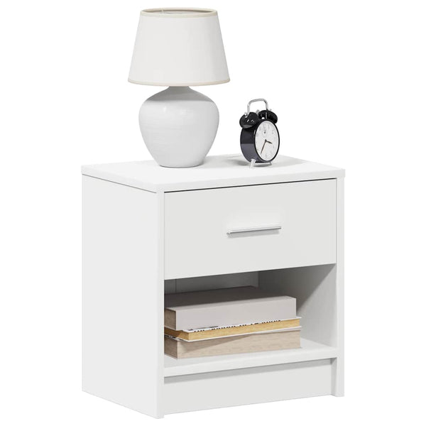 Weißer Nachttisch mit Schublade 39x28x41 cm