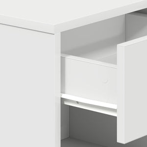 Nachttische Weiß 2er Set mit Schublade