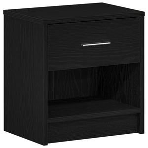 Schwarzer Nachttisch mit Schublade 39x28x41 cm