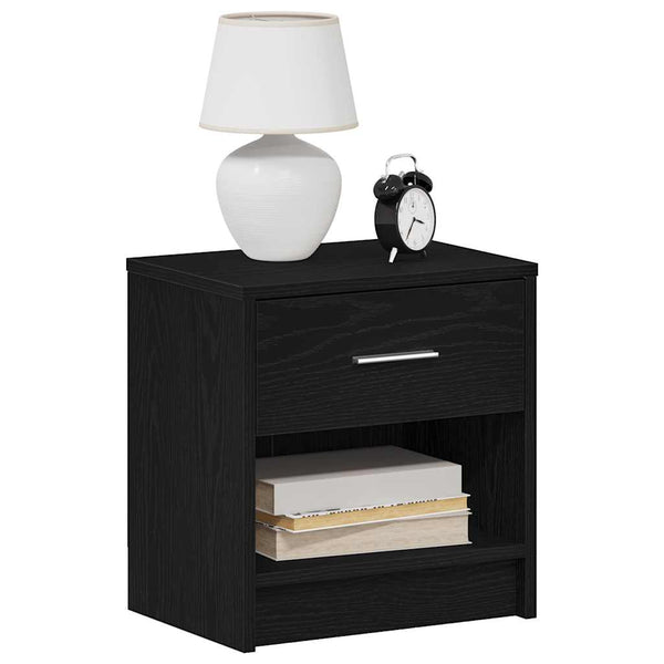 Schwarzer Nachttisch mit Schublade 39x28x41 cm