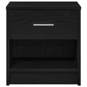 Schwarzer Nachttisch mit Schublade 39x28x41 cm