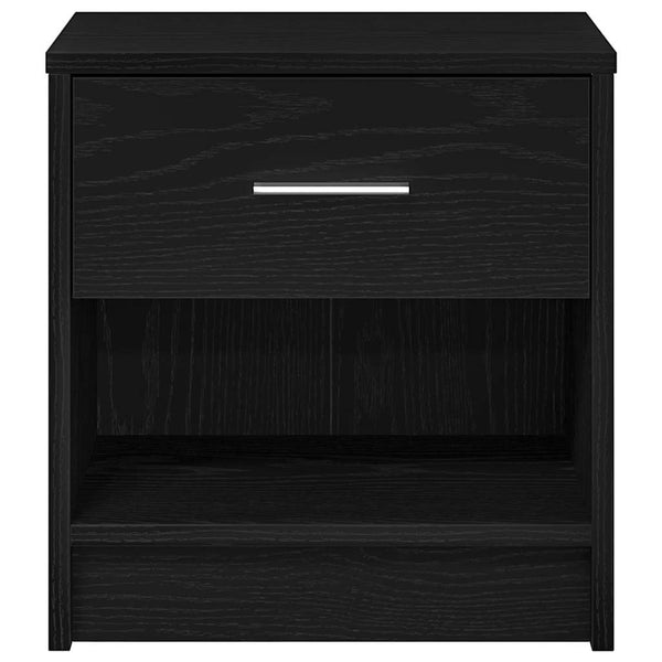 Schwarzer Nachttisch mit Schublade 39x28x41 cm
