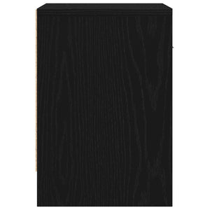 Schwarzer Nachttisch mit Schublade 39x28x41 cm