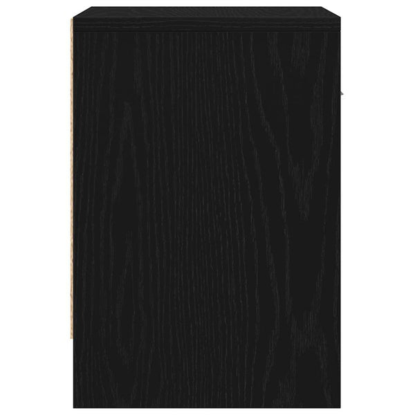 Schwarzer Nachttisch mit Schublade 39x28x41 cm