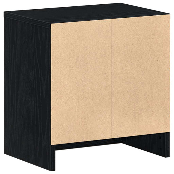 Schwarzer Nachttisch mit Schublade 39x28x41 cm