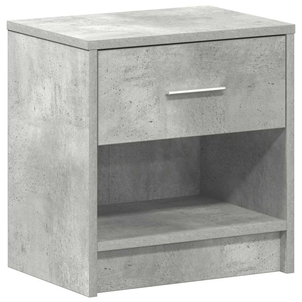 Nachttisch Betongrau mit Schublade