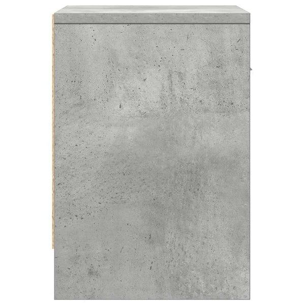 Nachttisch Betongrau mit Schublade