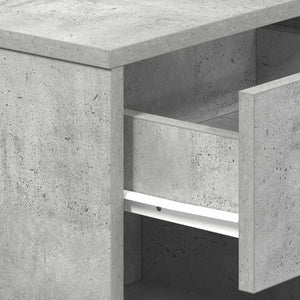 Nachttisch Betongrau mit Schublade