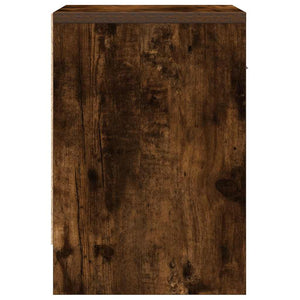 vidaXL Table de chevet avec tiroir chêne fumé 39x28x41 cm