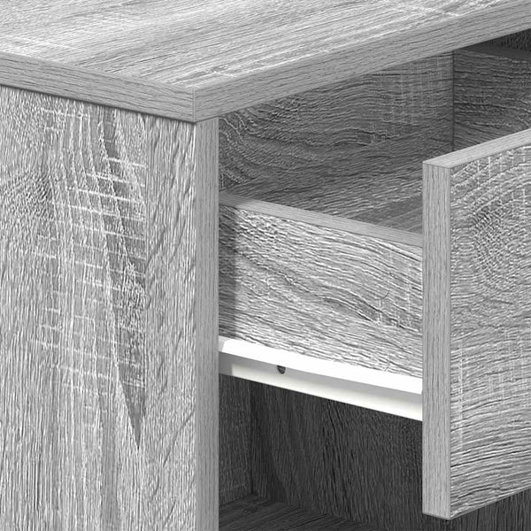 Nachttische 2er Set Grau Sonoma 39x28x41 cm