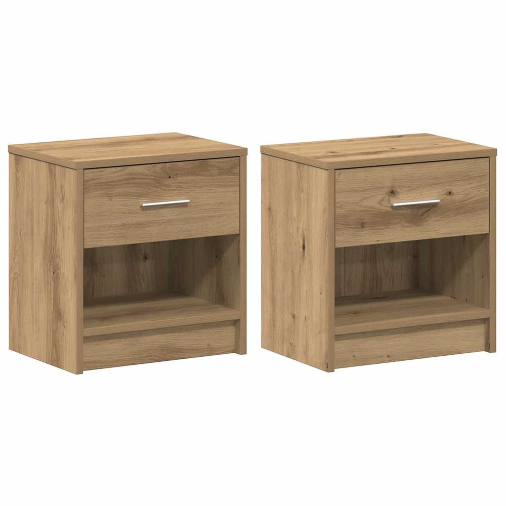 Nachttische 2er Set Artisan Eiche 39x28x41 cm
