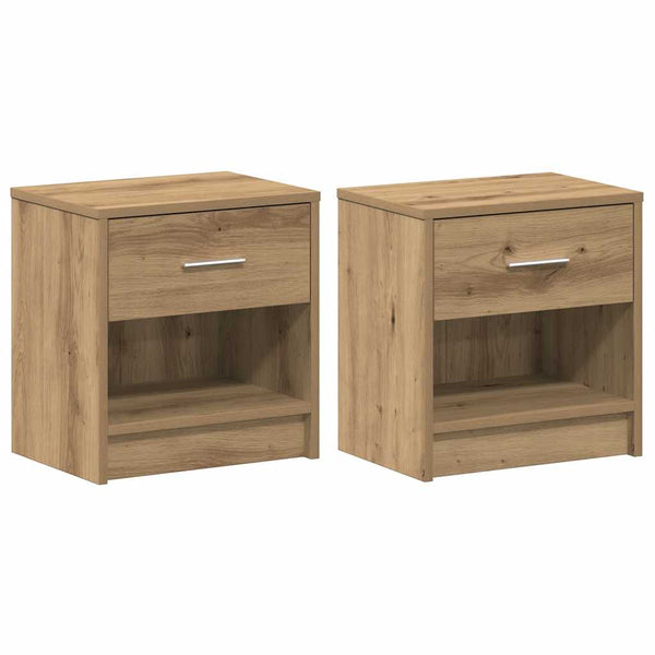 Nachttische 2er Set Artisan Eiche 39x28x41 cm