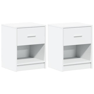 Nachttische 2er Set Weiß 40x34x50 cm