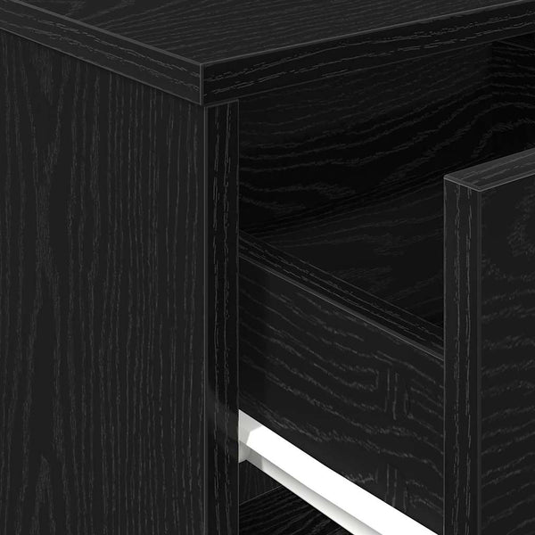 Nachttische Schwarz 40x34x50 cm, 2er-Set