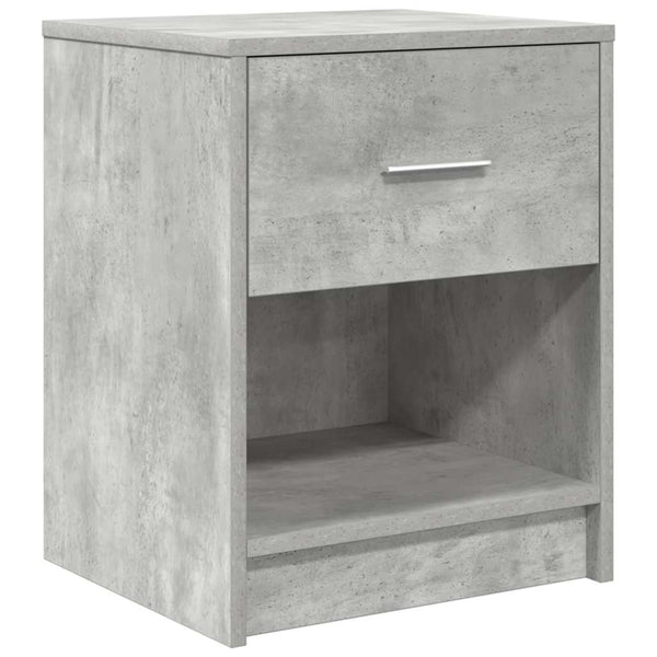 Nachttisch Betongrau mit Schublade 40x34x50 cm