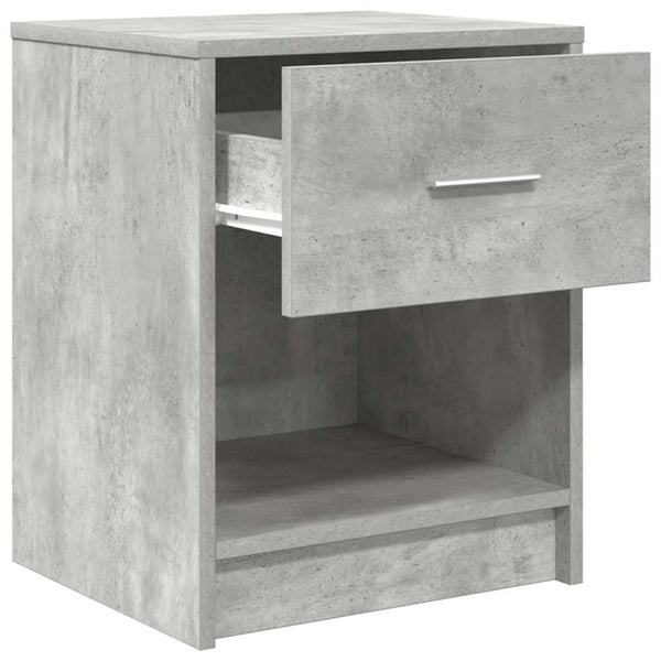 Nachttisch Betongrau mit Schublade 40x34x50 cm