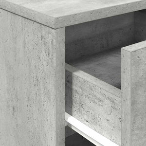 Nachttisch Betongrau mit Schublade 40x34x50 cm