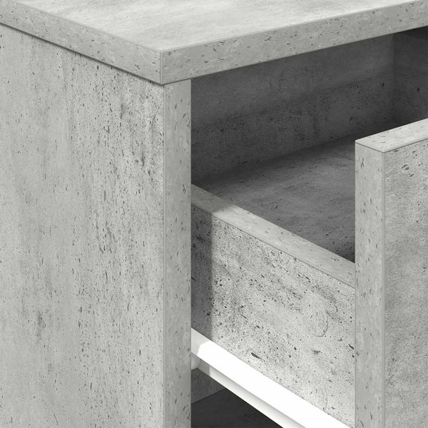 Nachttisch Betongrau mit Schublade 40x34x50 cm