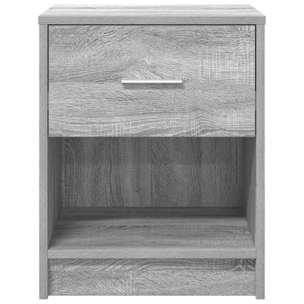 Nachttische Grau Sonoma mit Schublade, 2er-Set