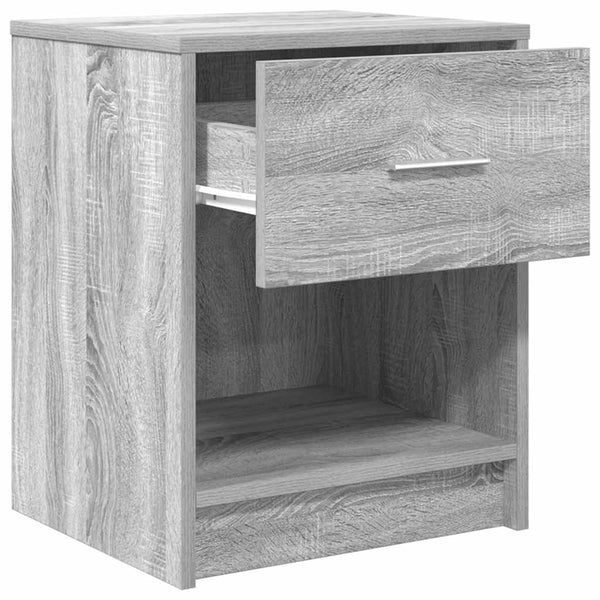 Nachttische Grau Sonoma mit Schublade, 2er-Set