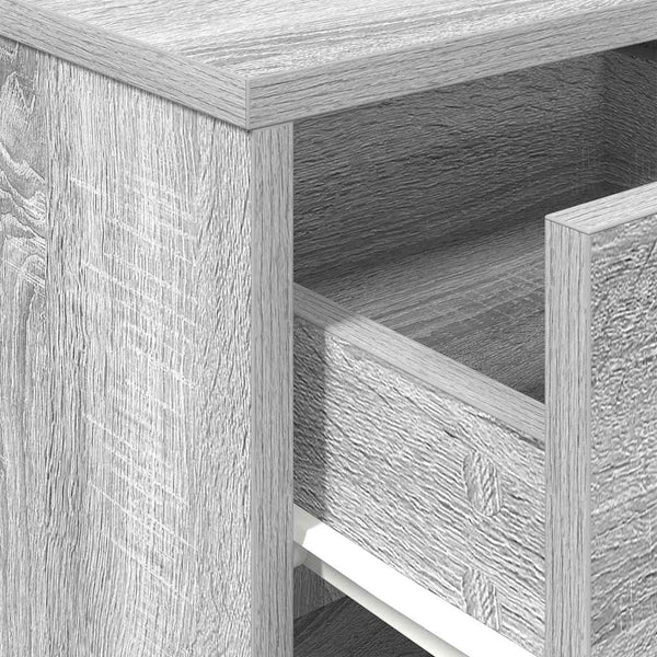 Nachttische Grau Sonoma mit Schublade, 2er-Set