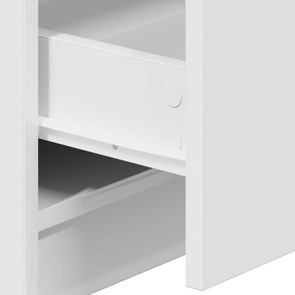 Weißer Nachttisch mit 2 Schubladen