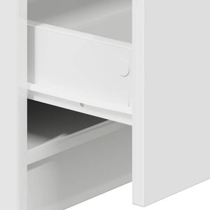 Weiße Nachttische mit 2 Schubladen, 2er-Set