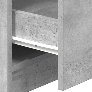Nachttische 2er Set Betongrau mit Schubladen