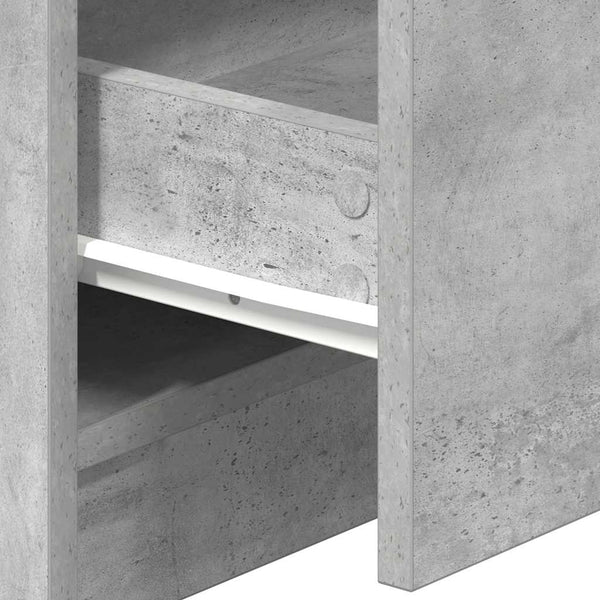 Nachttische 2er Set Betongrau mit Schubladen
