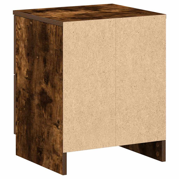 vidaXL Tables de chevet 2 pcs avec 2 tiroirs Chêne fumé 40x36x50 cm