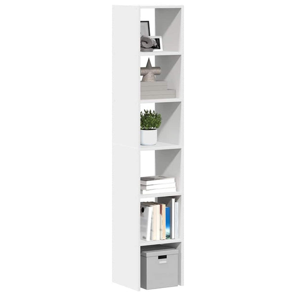 Stapelbare Bücherregale, 2er Set, Weiß