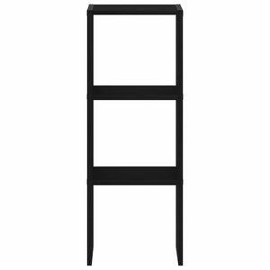 Stapelbares Bücherregal, Schwarz Eichen-Optik, 30x30x80 cm