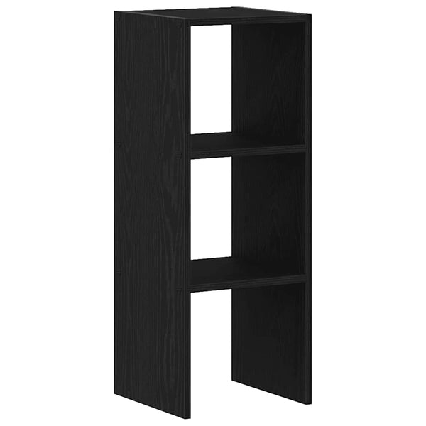 Stapelbares Bücherregal, Schwarz Eichen-Optik, 30x30x80 cm